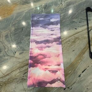 Buff Pink and Purple Cloud-Print Multifunctional Gaiter